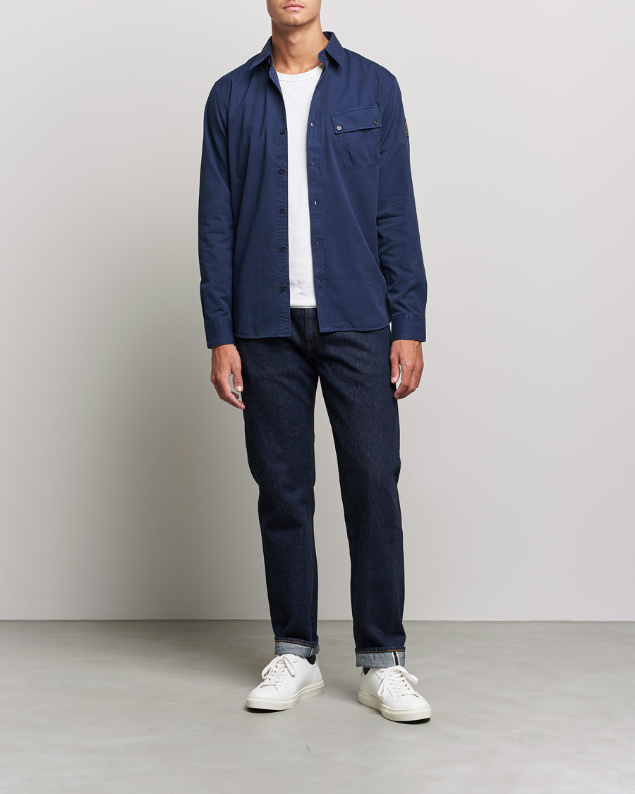 Herre | Skjorter | Belstaff | Pitch Cotton Pocket Shirt Deep Navy