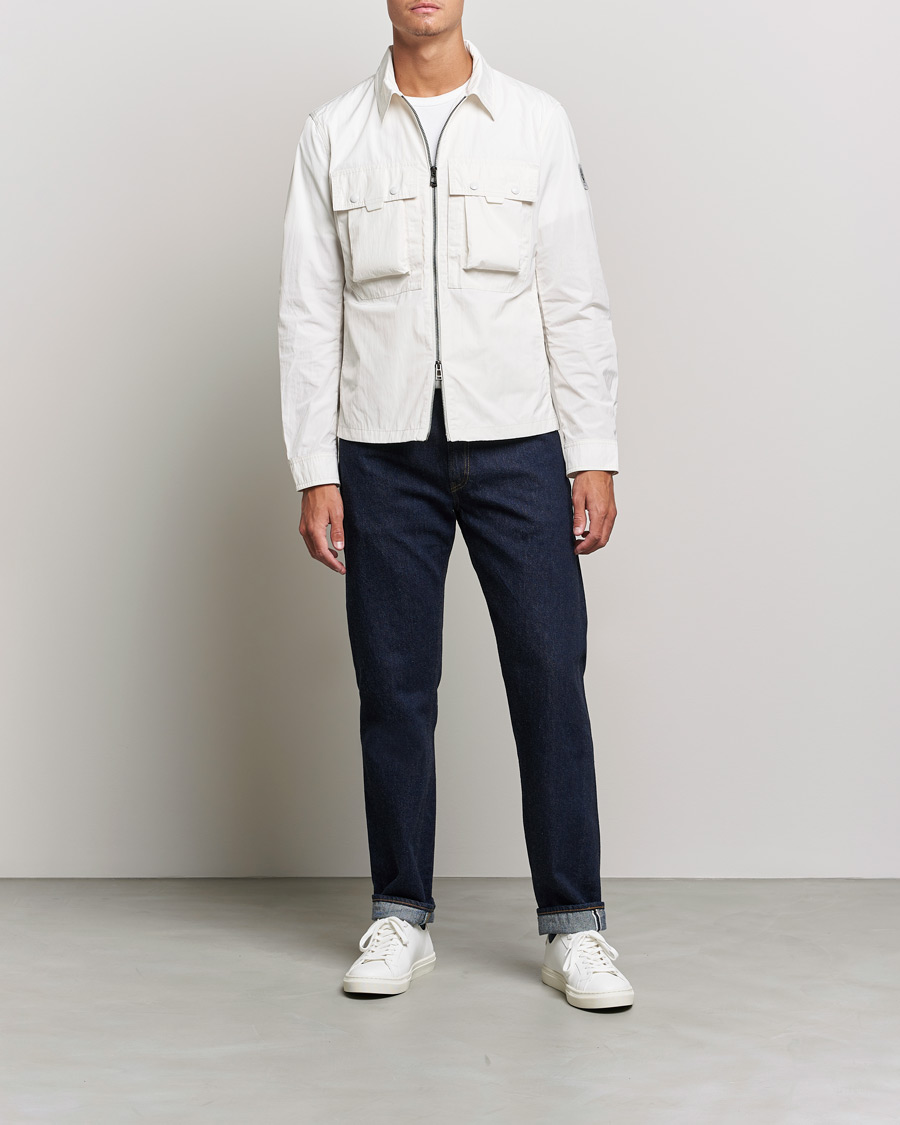 Herre | Skjorter | Belstaff | Tactical Nylon Pocket Overshirt Chalk