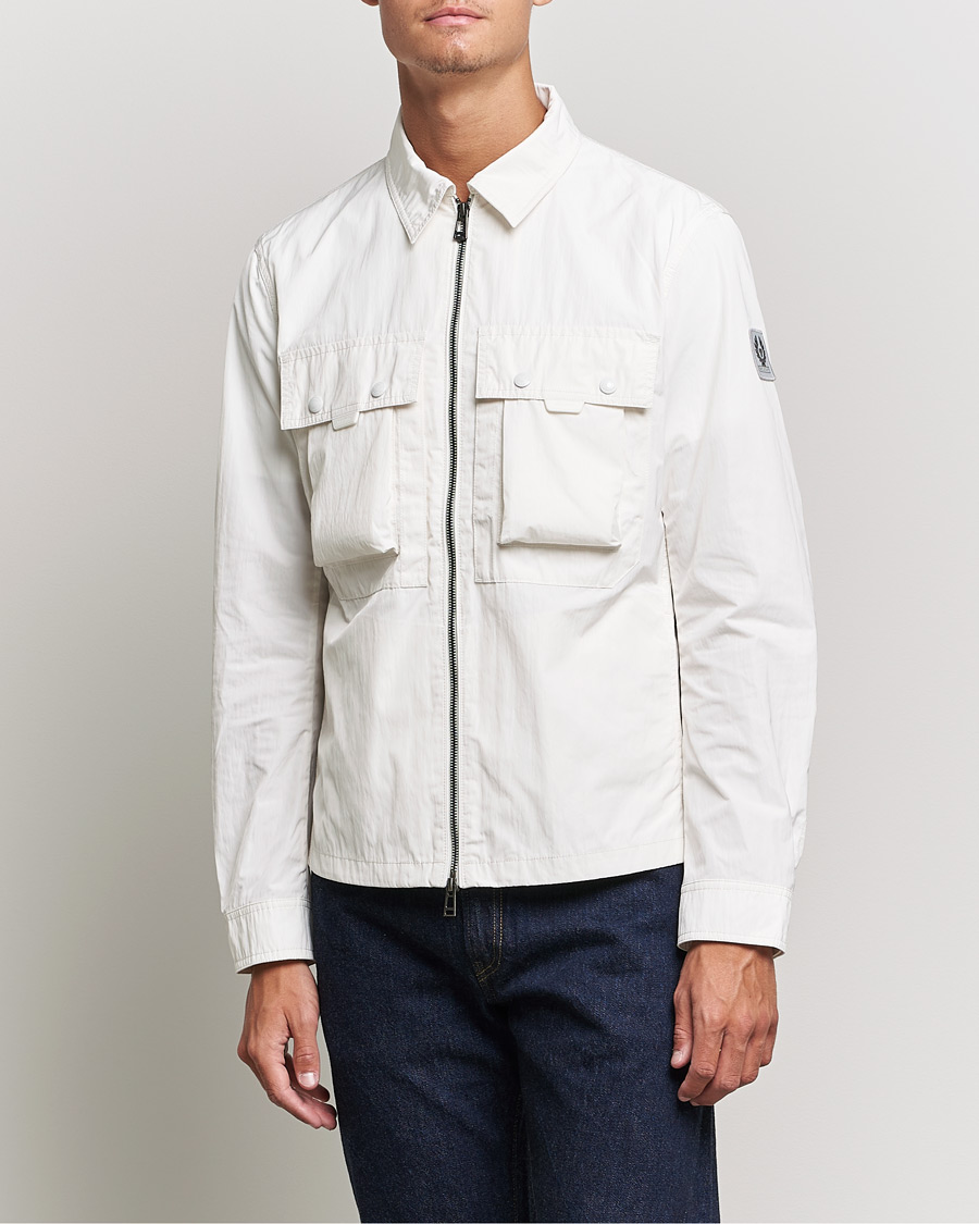 Herre | Skjorter | Belstaff | Tactical Nylon Pocket Overshirt Chalk