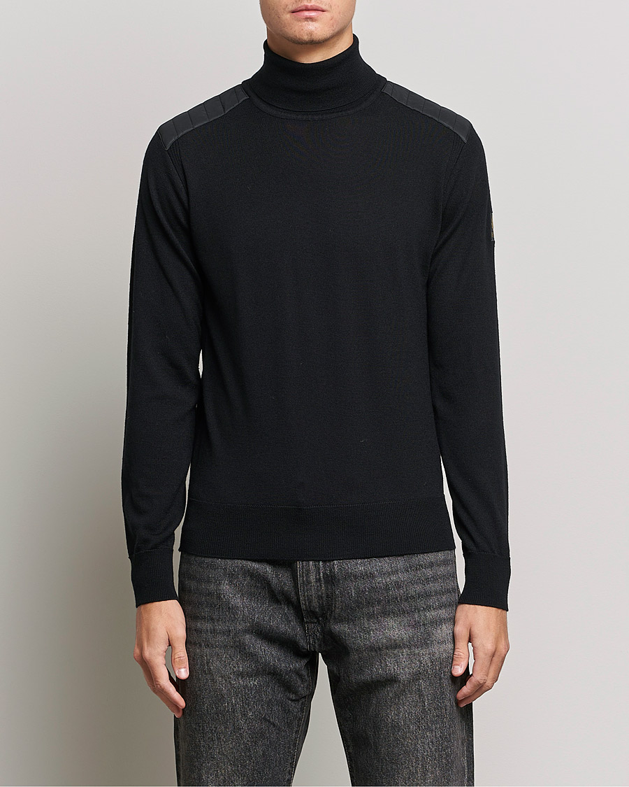 Herre | Best of British | Belstaff | Kingsland Merino Rollneck Black