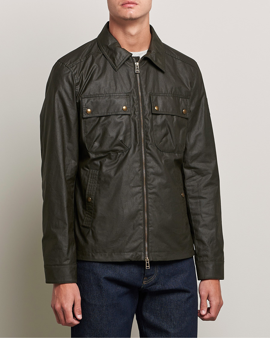 Herre | Jakker | Belstaff | Tour Waxed Shirt Jacket Faded Olive