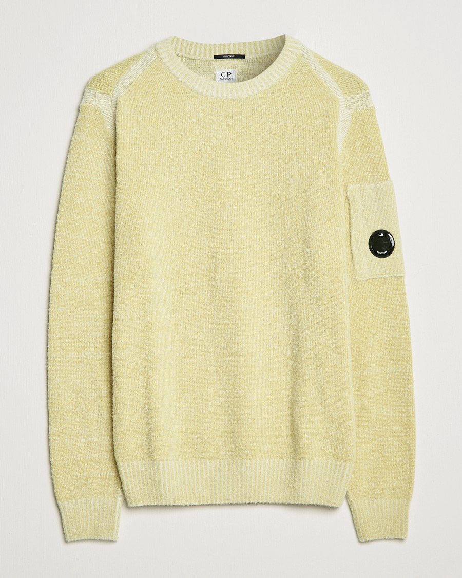 Herre | Trøjer | C.P. Company | Fleece Knit Lens Roundneck Yellow
