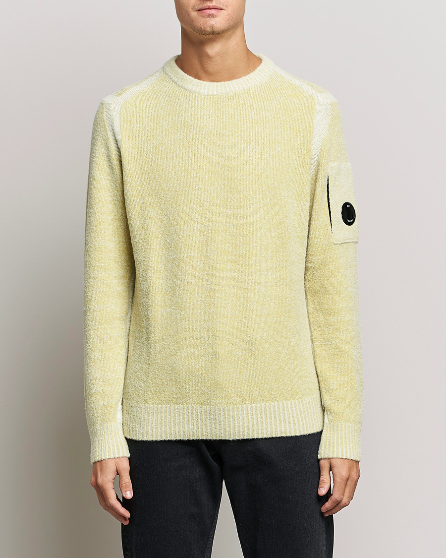 Herre | Trøjer | C.P. Company | Fleece Knit Lens Roundneck Yellow