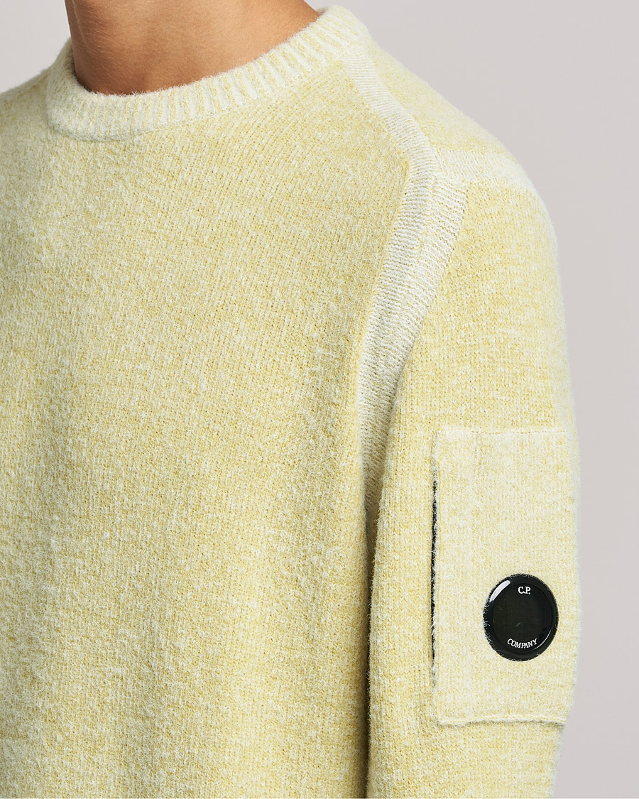 Herre | Trøjer | C.P. Company | Fleece Knit Lens Roundneck Yellow