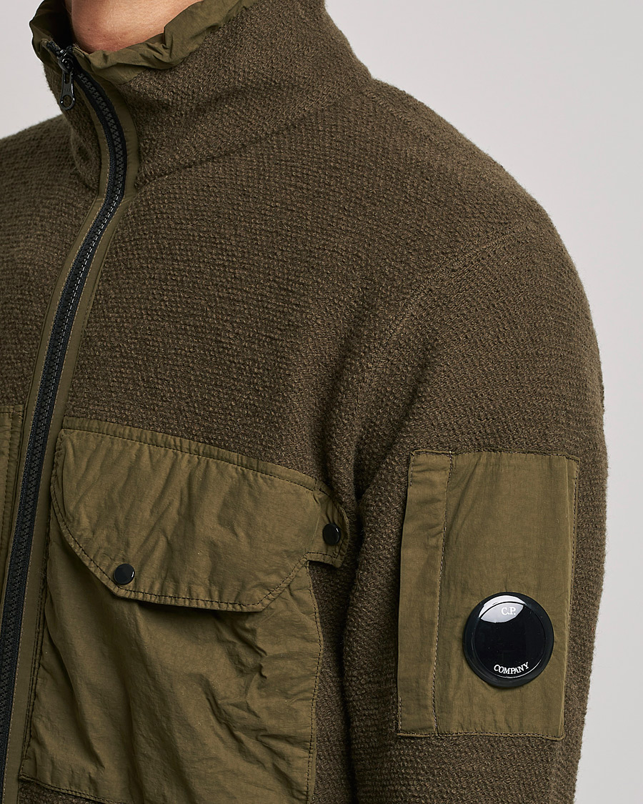 Herre | Trøjer | C.P. Company | Lambswool Pocket Full Zip Sweat Green