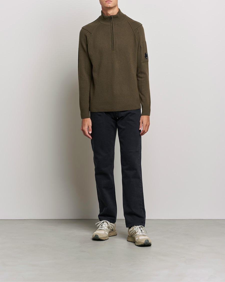 Herre | Trøjer | C.P. Company | Lambswool Lens Half Zip Ivy Green