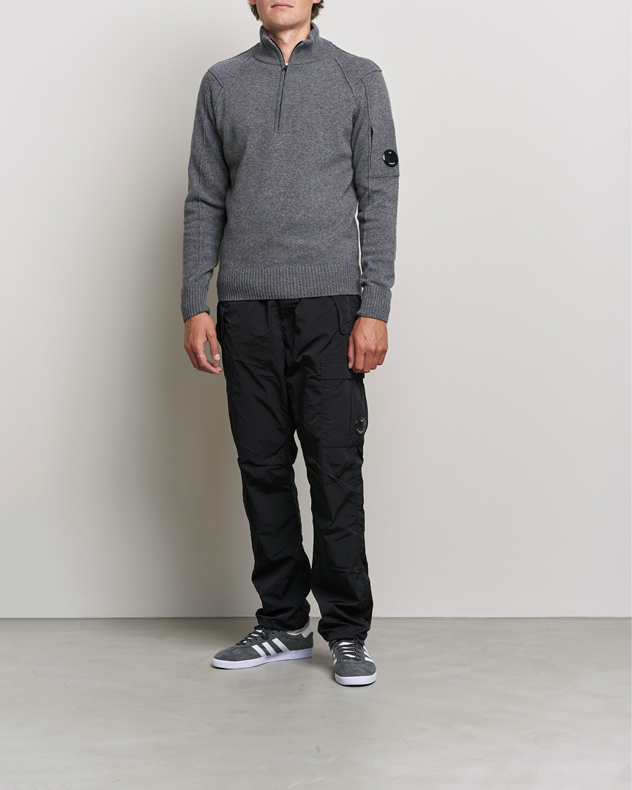Herre | Trøjer | C.P. Company | Lambswool Lens Half Zip Grey Marl