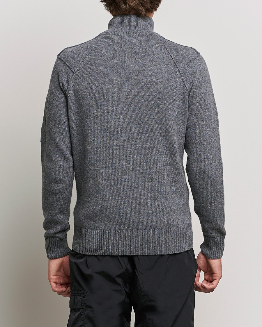Herre | Trøjer | C.P. Company | Lambswool Lens Half Zip Grey Marl