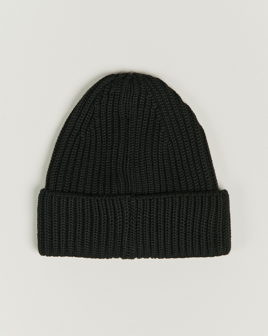 Herre | C.P. Company Knitted Merino Lens Beanie Black | C.P. Company | Knitted Merino Lens Beanie Black