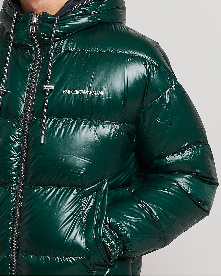 bryder daggry Nogle gange nogle gange officiel Emporio Armani Down Puffer Jacket Green/Black - CareOfCarl.dk