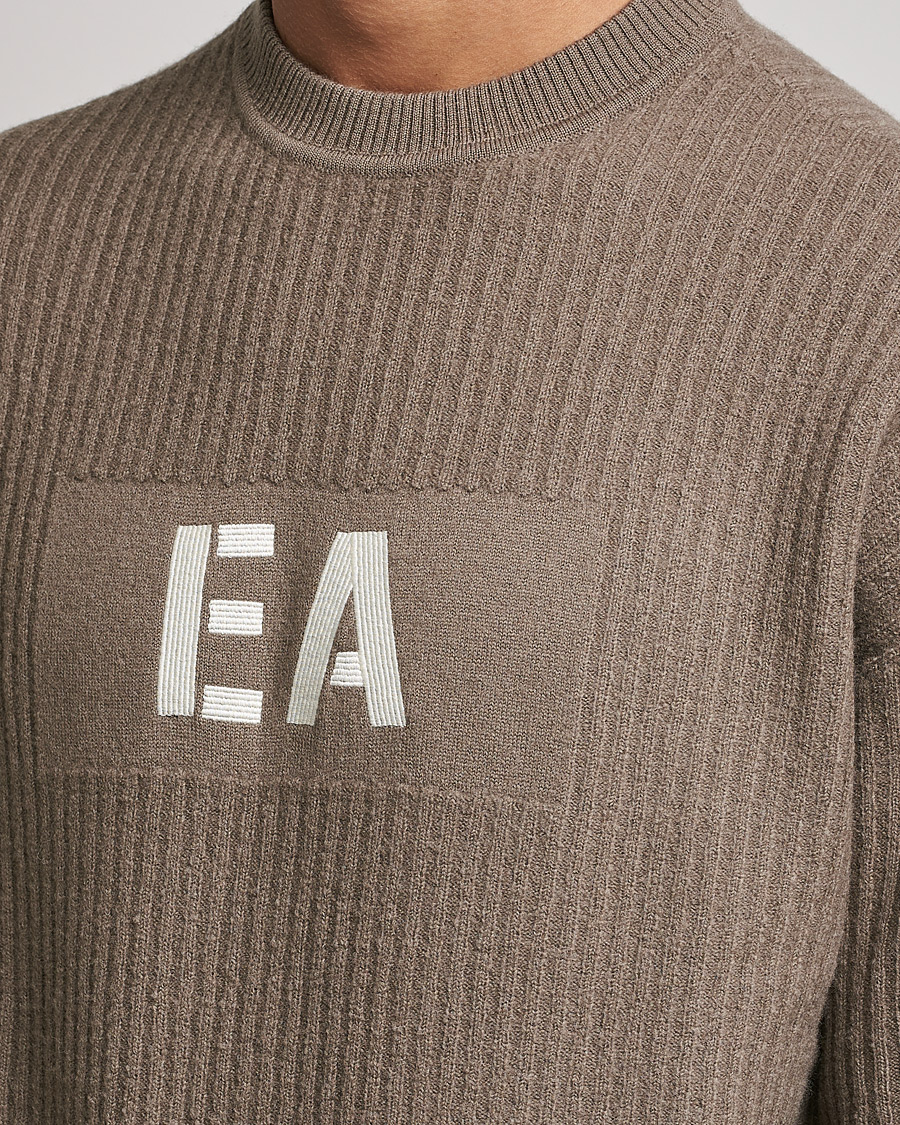 Herre | Trøjer | Emporio Armani | Wool Logo Sweater Camel