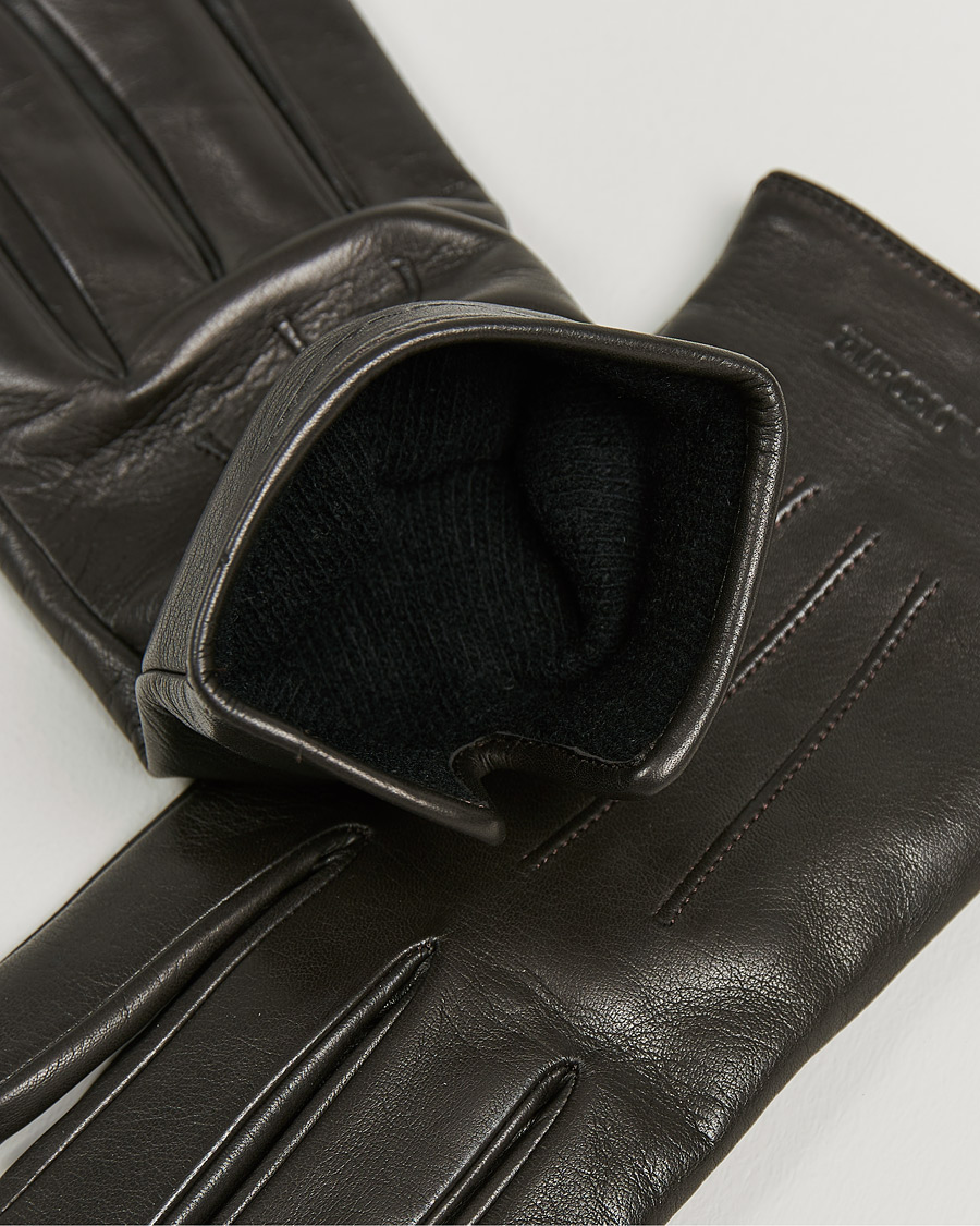 Herre | Emporio Armani | Emporio Armani | Leather Gloves Dark Brown