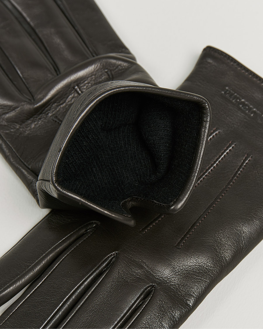 Herre | Emporio Armani Leather Gloves Dark Brown | Emporio Armani | Leather Gloves Dark Brown