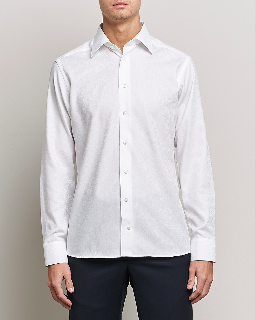 Herre | Skjorter | Eton | Jaquard Paisley Shirt White