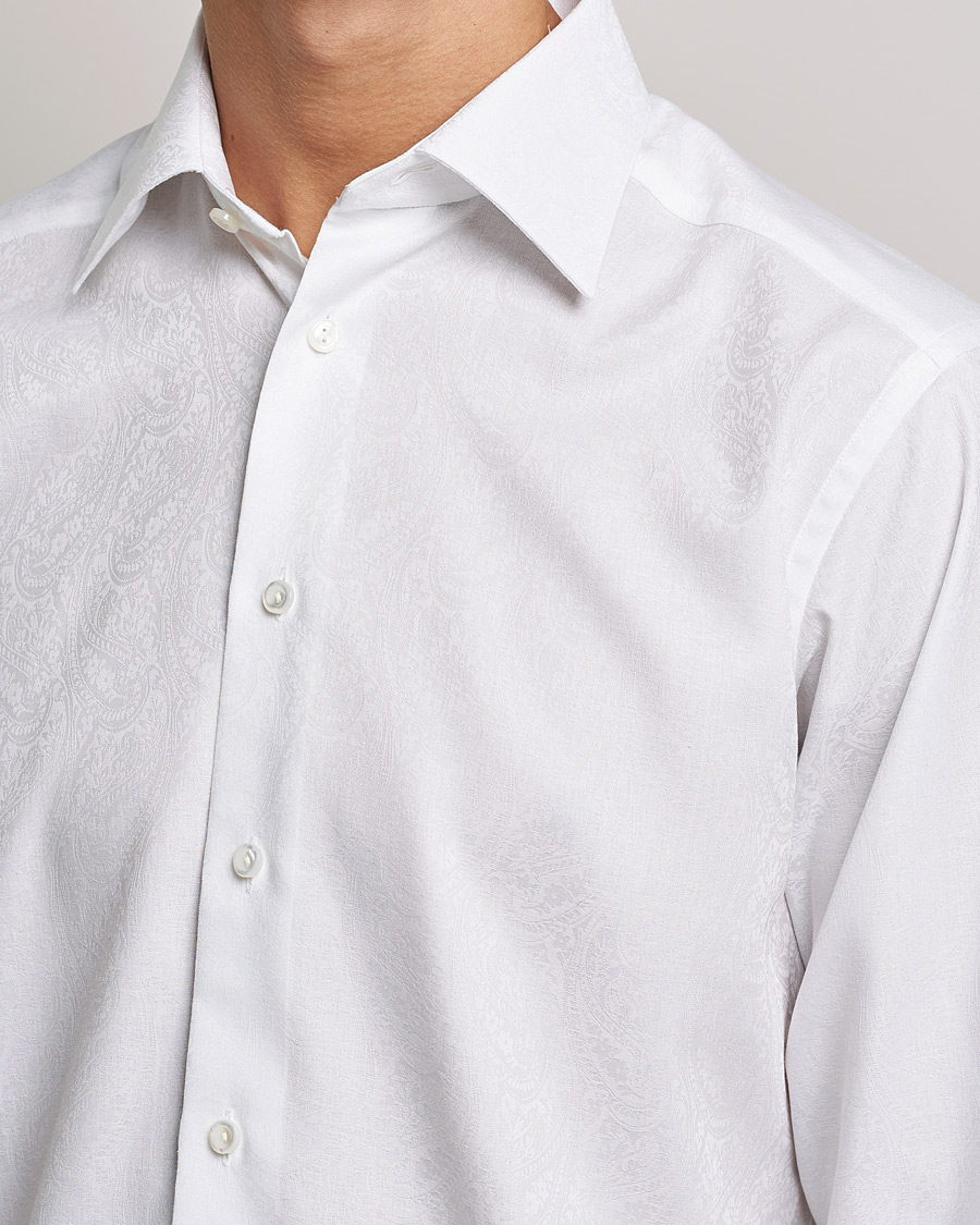 Herre | Skjorter | Eton | Jaquard Paisley Shirt White