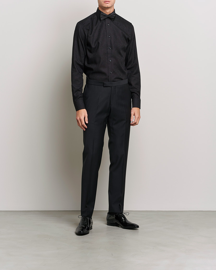 Herre | Eton | Eton | Jaquard Paisley Shirt Black