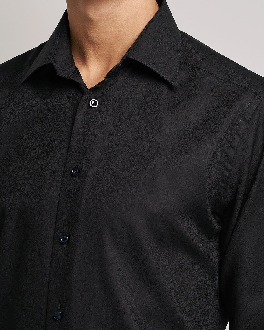 Herre | Skjorter | Eton | Jaquard Paisley Shirt Black