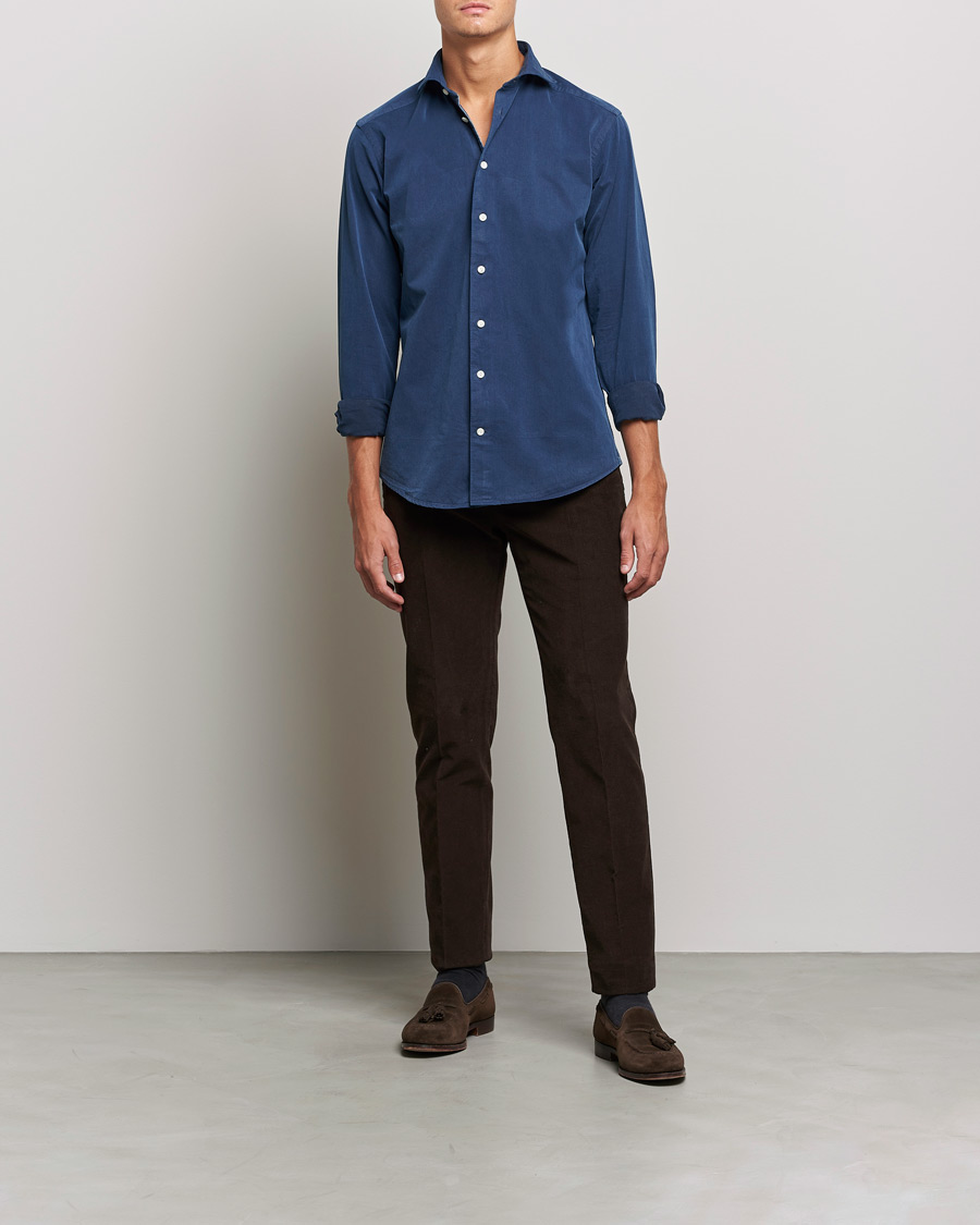Herre | Eton | Eton | Recycled Cotton Denim Shirt Blue