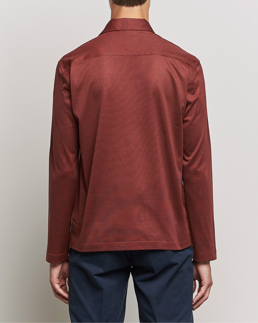 Herre | Trøjer | Eton | Oxford Pique Shirt Mid Red