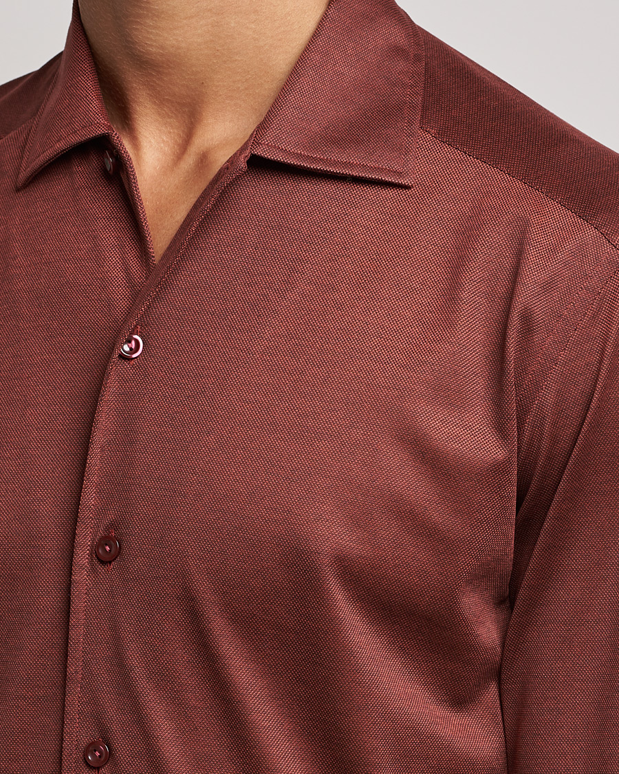 Herre | Trøjer | Eton | Oxford Pique Shirt Mid Red