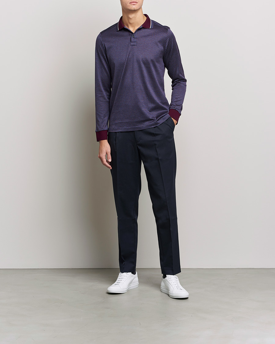 Herre | Trøjer | Eton | Jacuard Polo Shirt Red