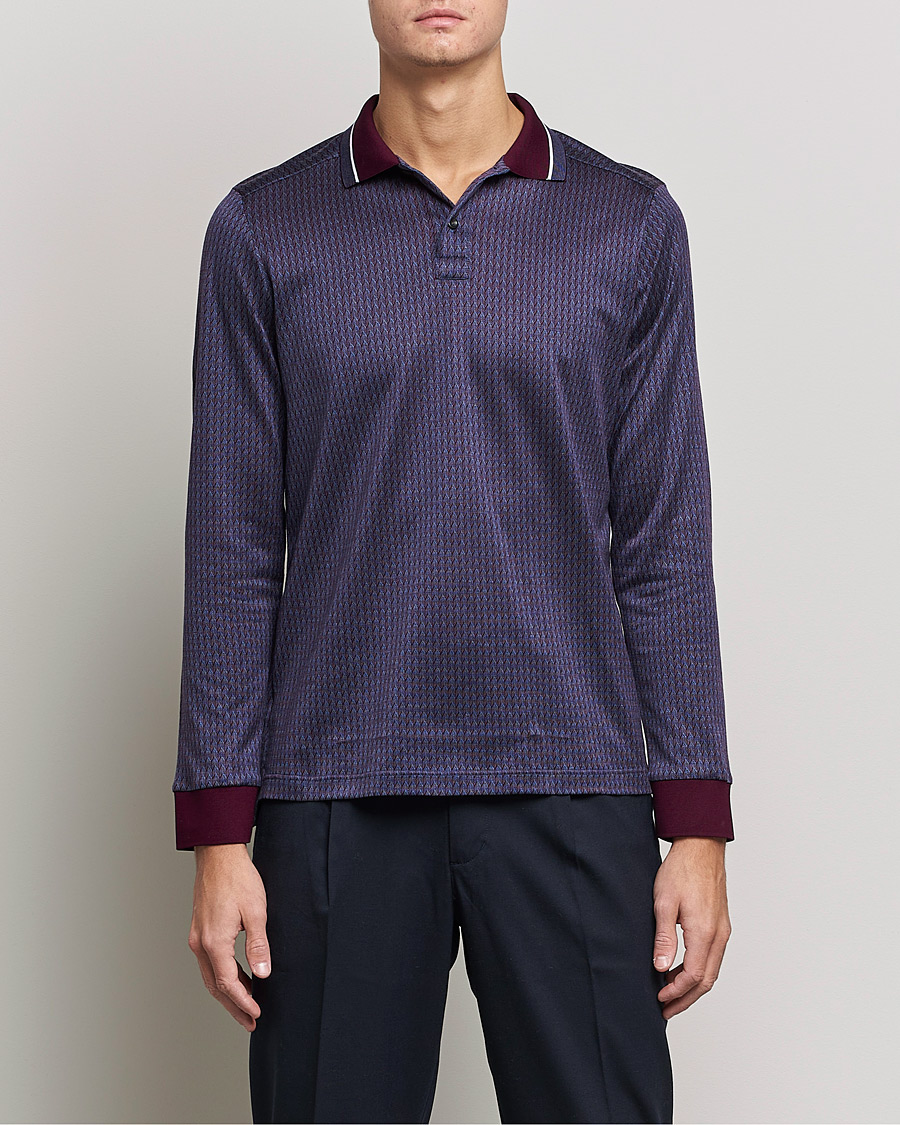 Herre | Trøjer | Eton | Jacuard Polo Shirt Red