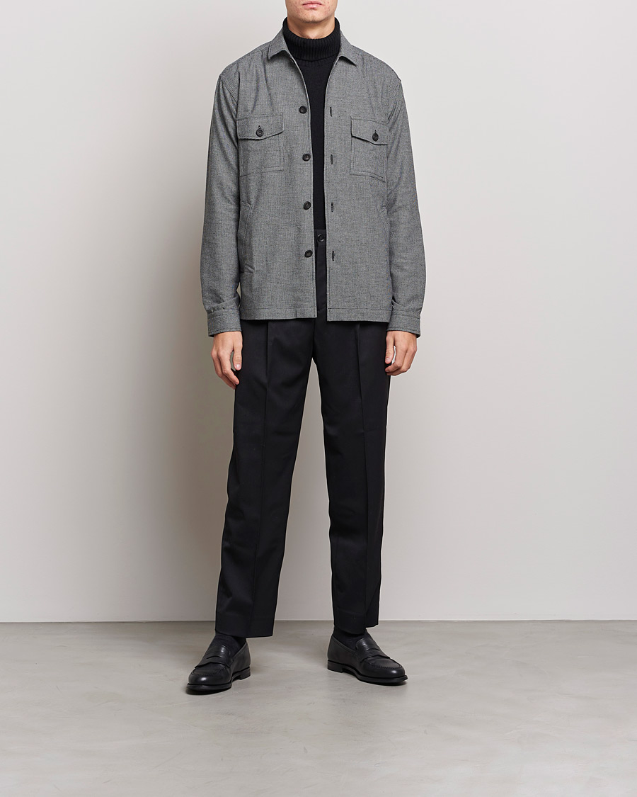 Herre | Overshirts | Eton | Wool Cashmere Overshirt Black