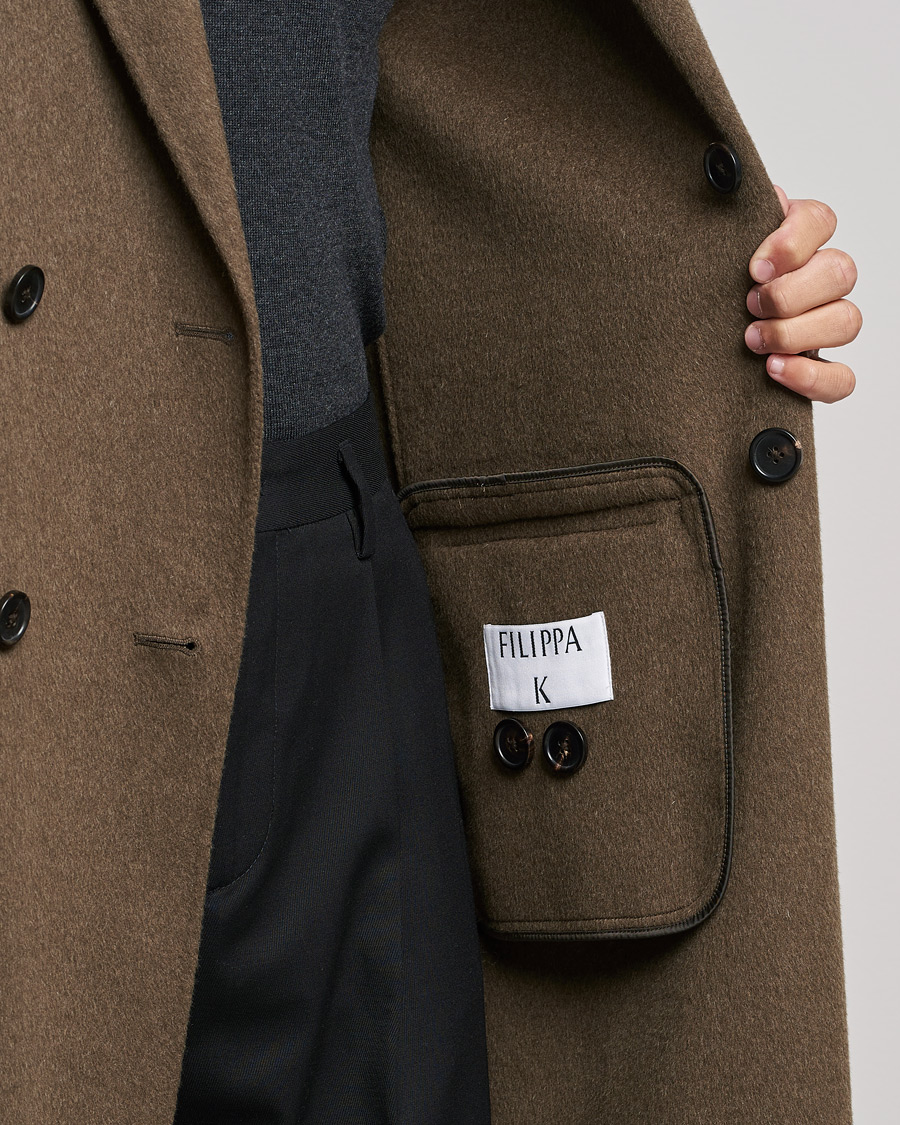 Herre | Jakker | Filippa K | Athens Wool Cashmere Coat Olive Melange