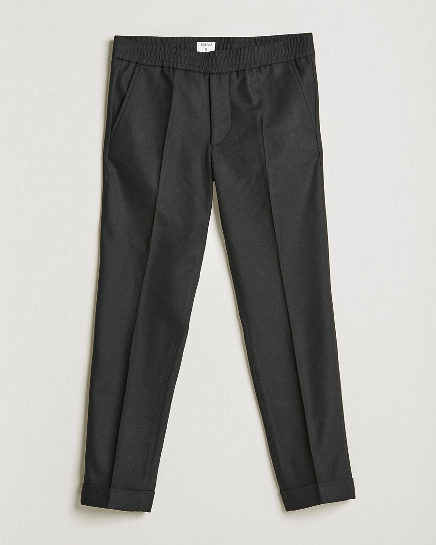 Herre | Bukser | Filippa K | Terry Flannel Trousers Black