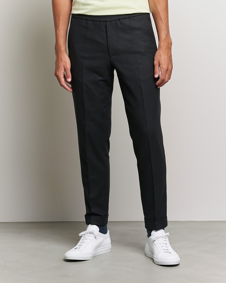 Herre | Bukser | Filippa K | Terry Flannel Trousers Black