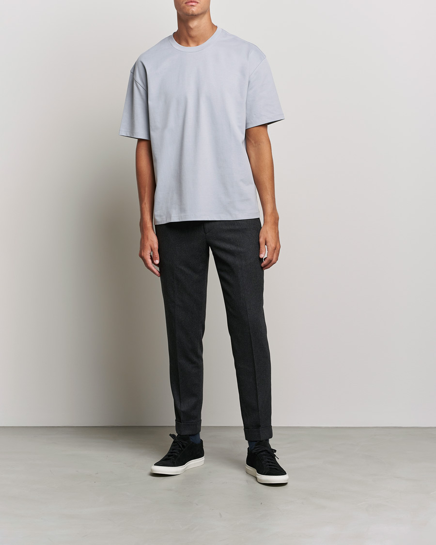 Herre | Bukser | Filippa K | Terry Flannel Trousers Dark Grey Mel