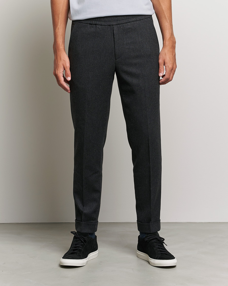 Herre | Bukser | Filippa K | Terry Flannel Trousers Dark Grey Mel