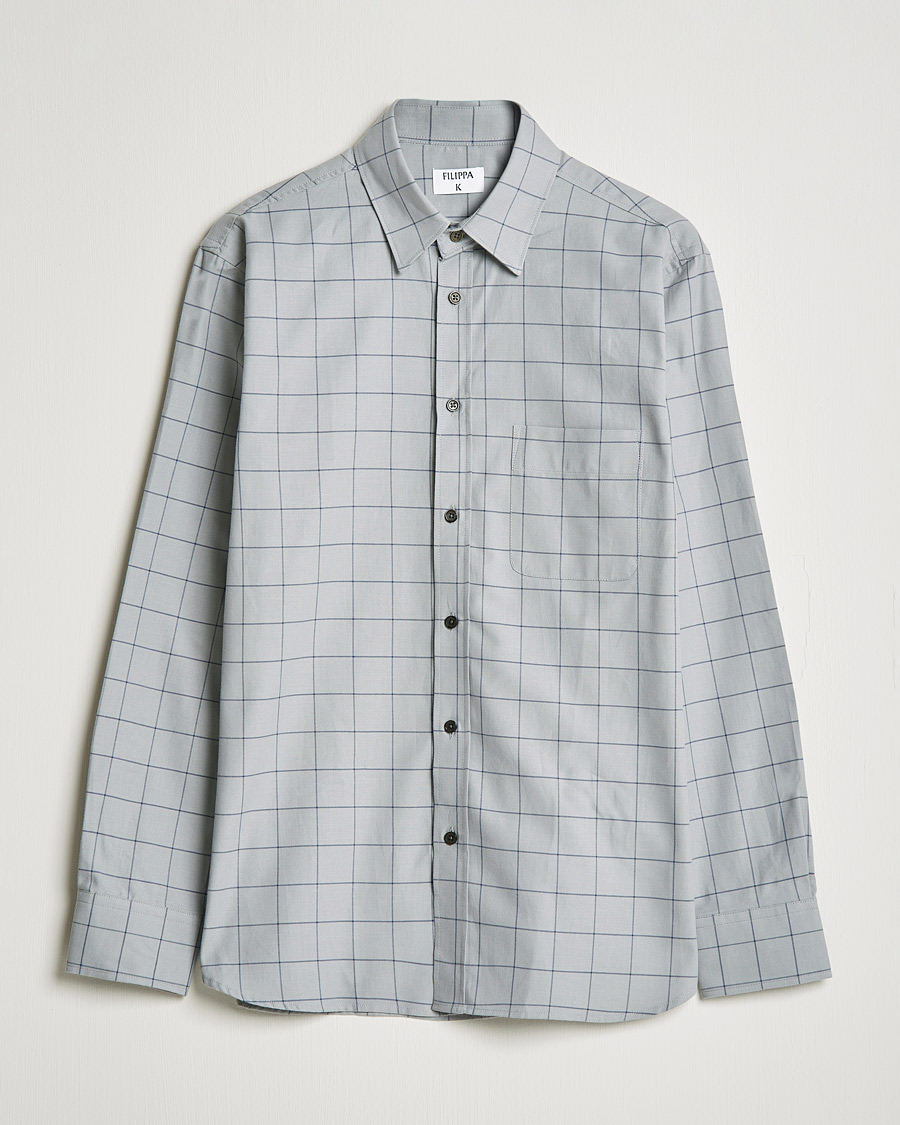 Herre | Skjorter | Filippa K | Rob Checked Shirt Light Grey