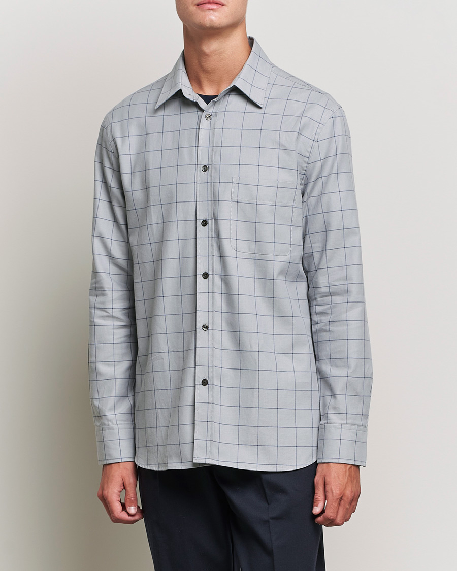 Herre | Skjorter | Filippa K | Rob Checked Shirt Light Grey