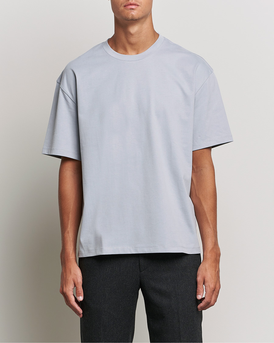 Herre |  | Filippa K | Brushed Cotton Tee Fog Blue