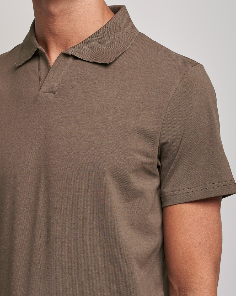 Herre | Polotrøjer | Filippa K | Lycra Polo T-shirt Mole Grey