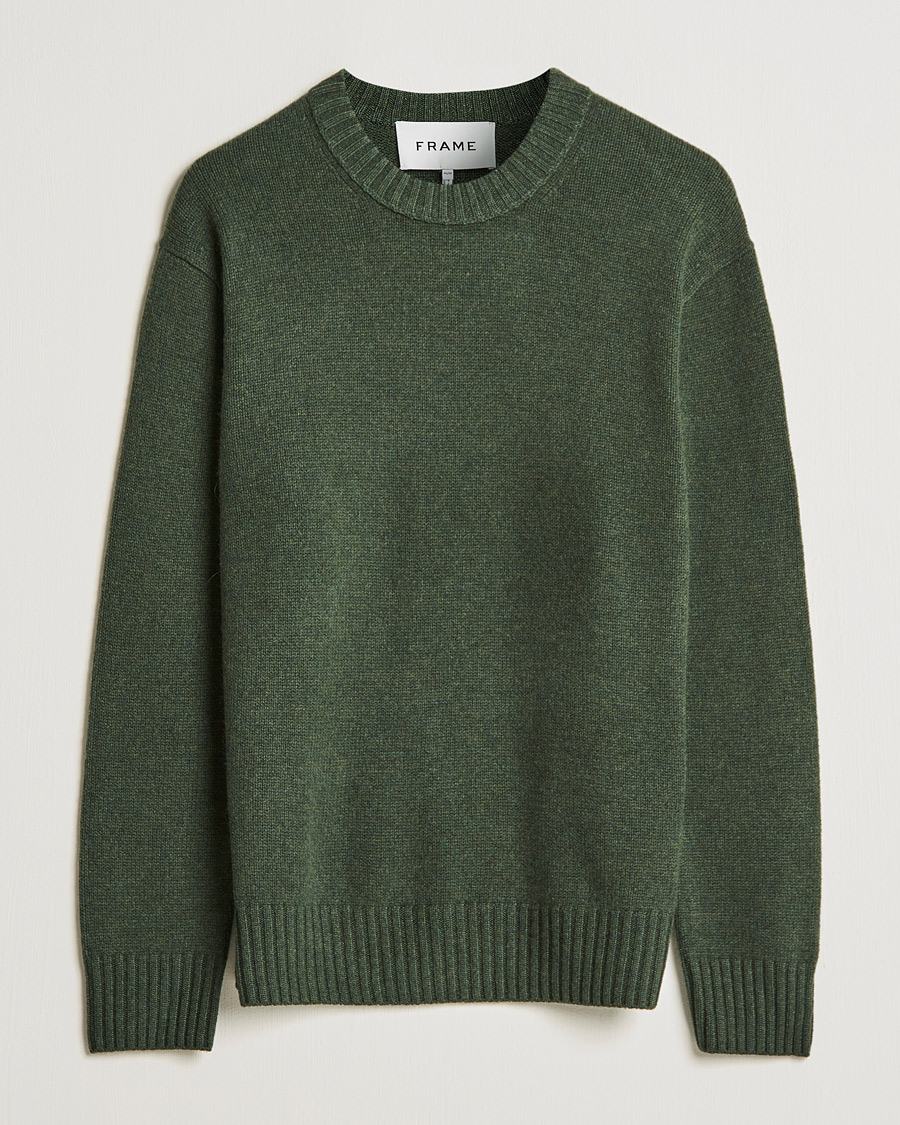 Herre | Trøjer | FRAME | Cashmere Sweater Military Green