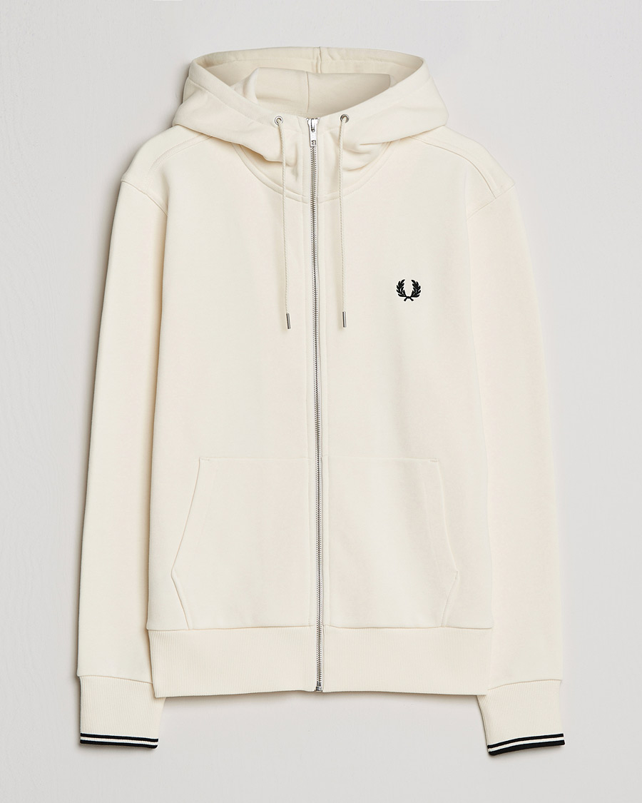 Herre | Trøjer | Fred Perry | Hooded Zip Sweatshirt Ecru