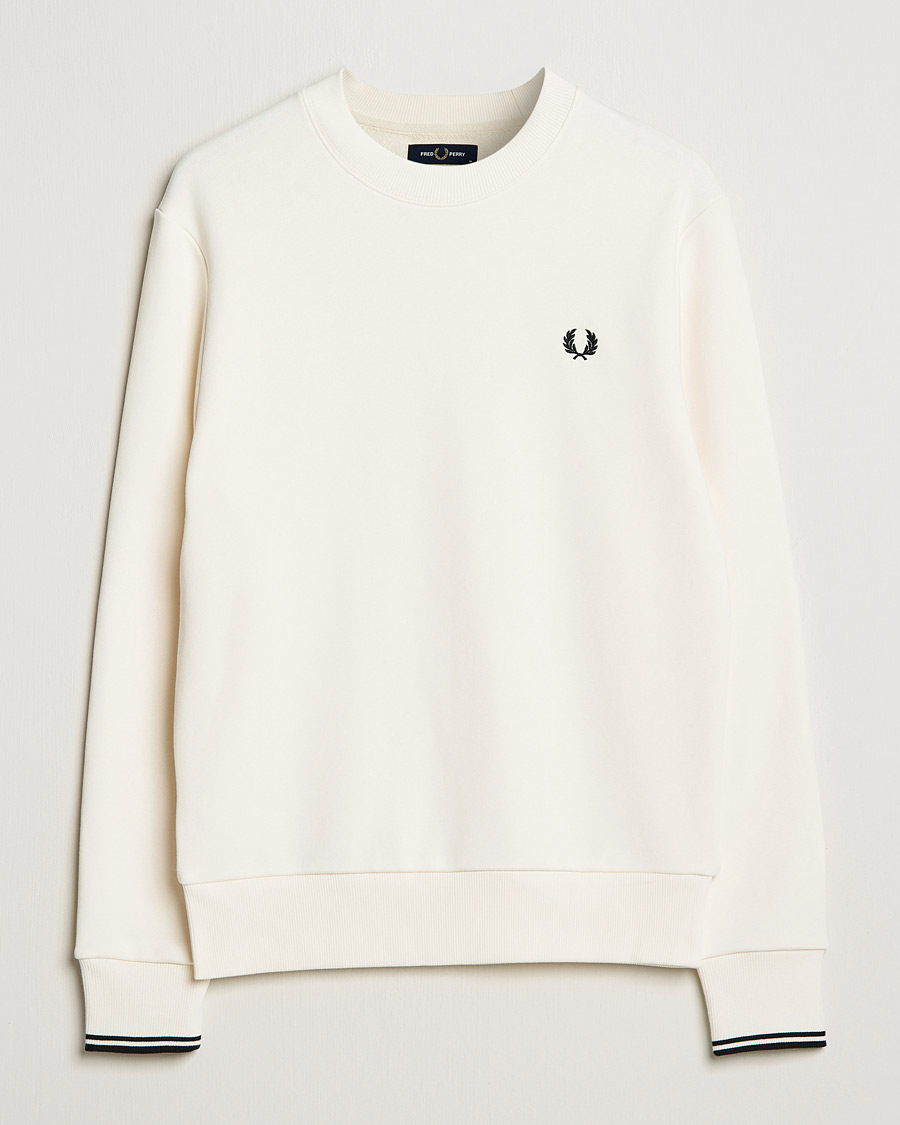 Herre | Trøjer | Fred Perry | Crew Neck Sweatshirt Ecru