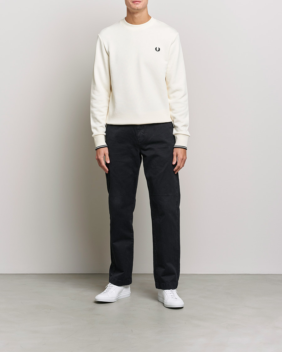 Herre | Trøjer | Fred Perry | Crew Neck Sweatshirt Ecru