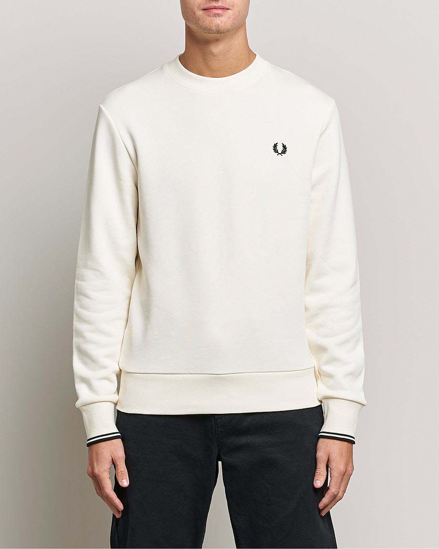 Herre | Trøjer | Fred Perry | Crew Neck Sweatshirt Ecru