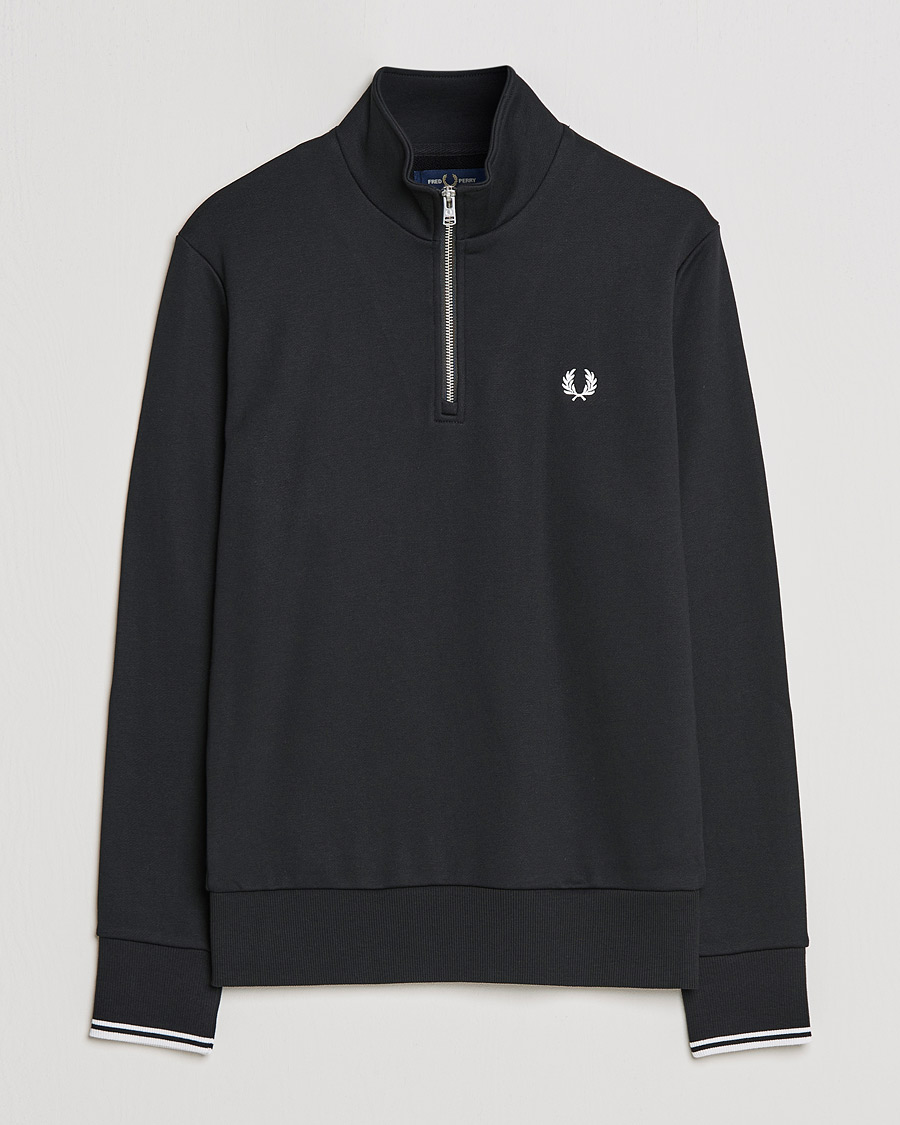 Herre | Trøjer | Fred Perry | Half Zip Sweatshirt Black