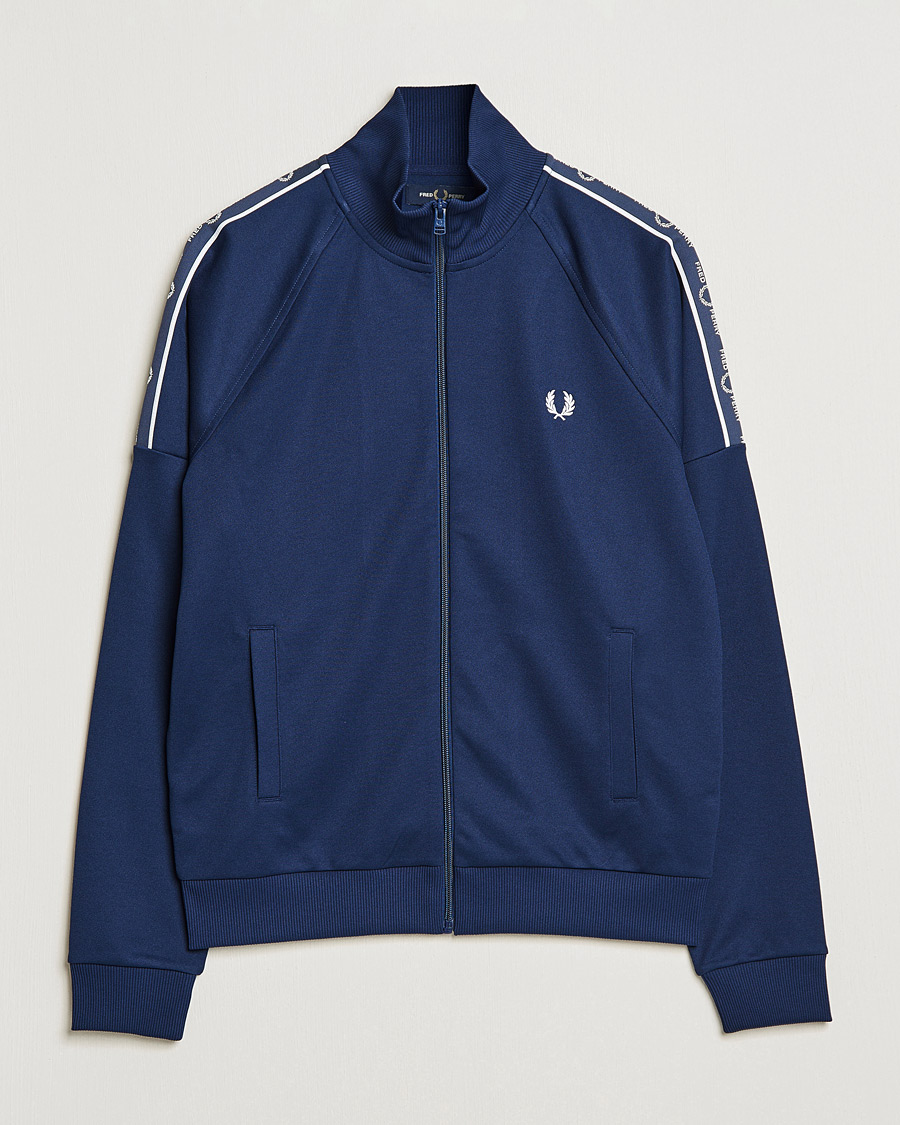 Herre | Trøjer | Fred Perry | Tapped Sleeve Track Jacket Blue