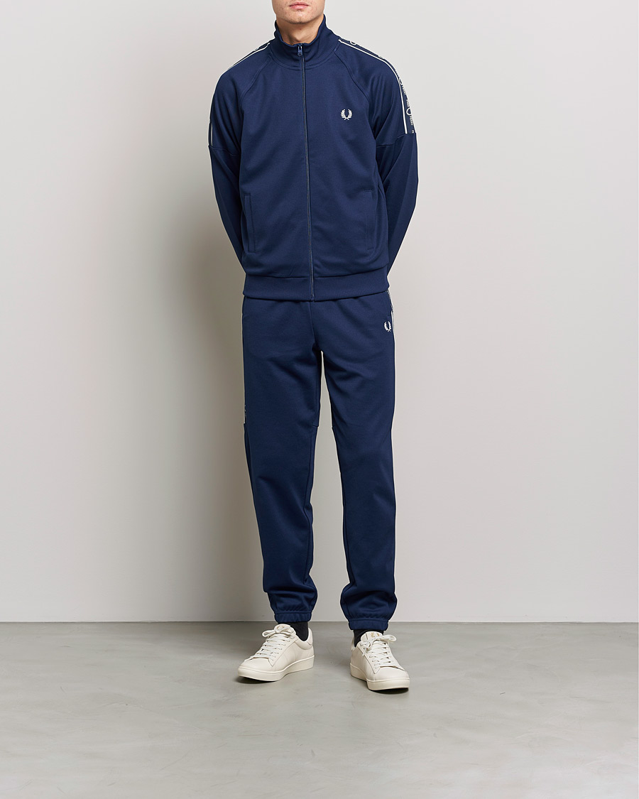 Herre | Trøjer | Fred Perry | Tapped Sleeve Track Jacket Blue