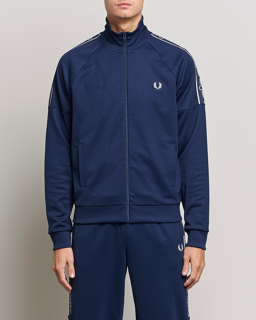 Herre | Trøjer | Fred Perry | Tapped Sleeve Track Jacket Blue
