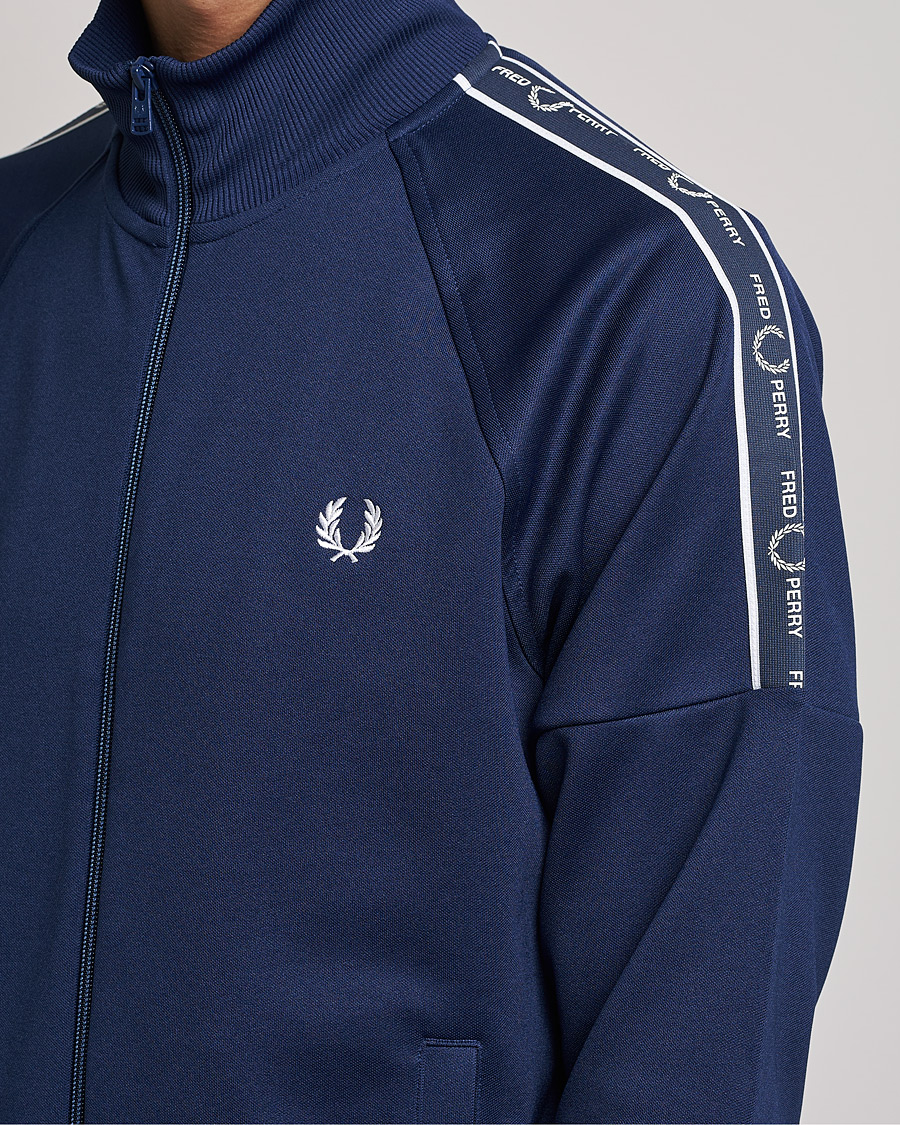 Herre | Trøjer | Fred Perry | Tapped Sleeve Track Jacket Blue