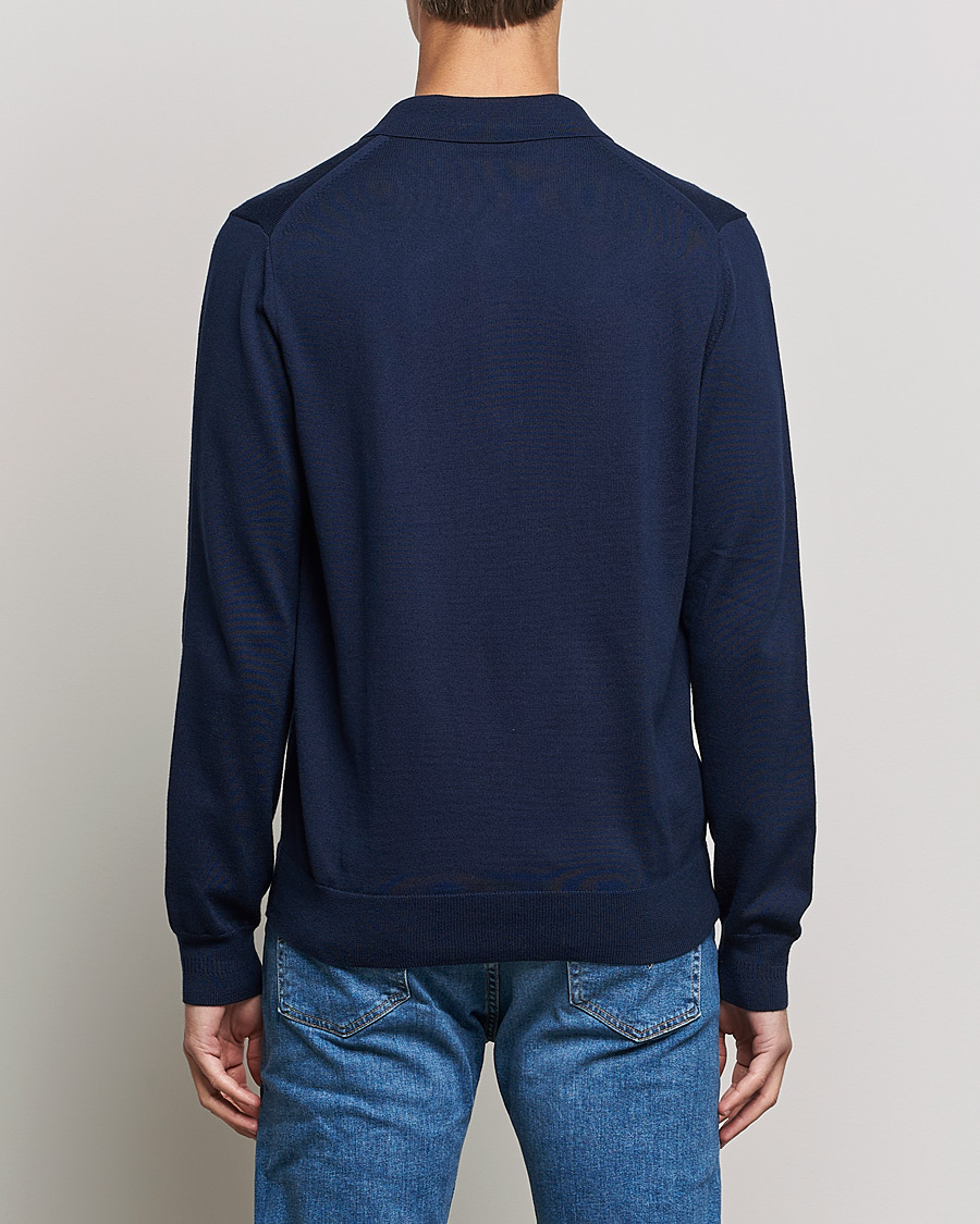 Herre | Trøjer | Fred Perry | Long Sleeve Knitted Shirt Navy