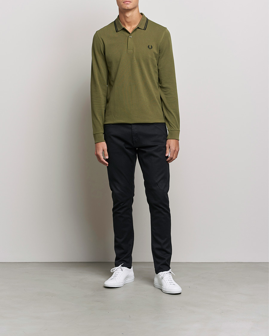 Herre | Trøjer | Fred Perry | Long Sleeve Twin Tipped Shirt Uniform Green