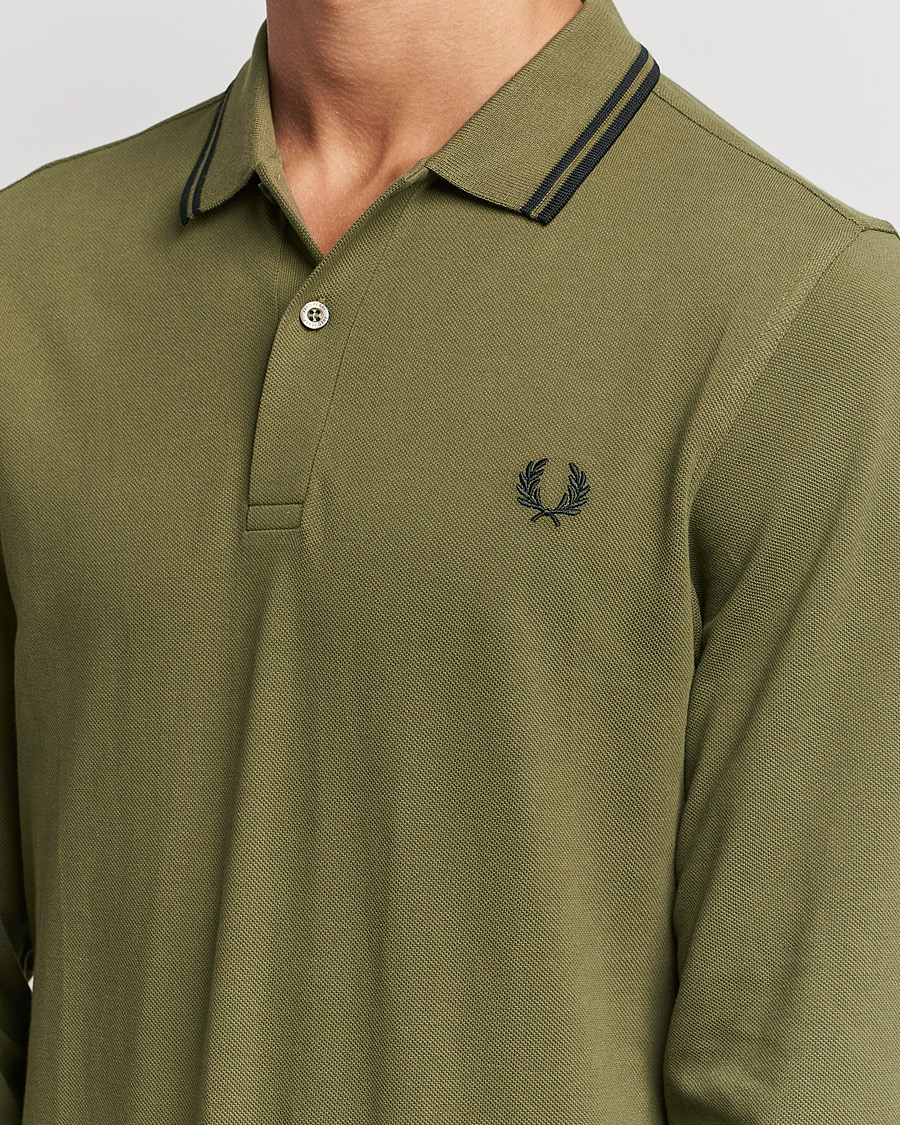 Herre | Trøjer | Fred Perry | Long Sleeve Twin Tipped Shirt Uniform Green