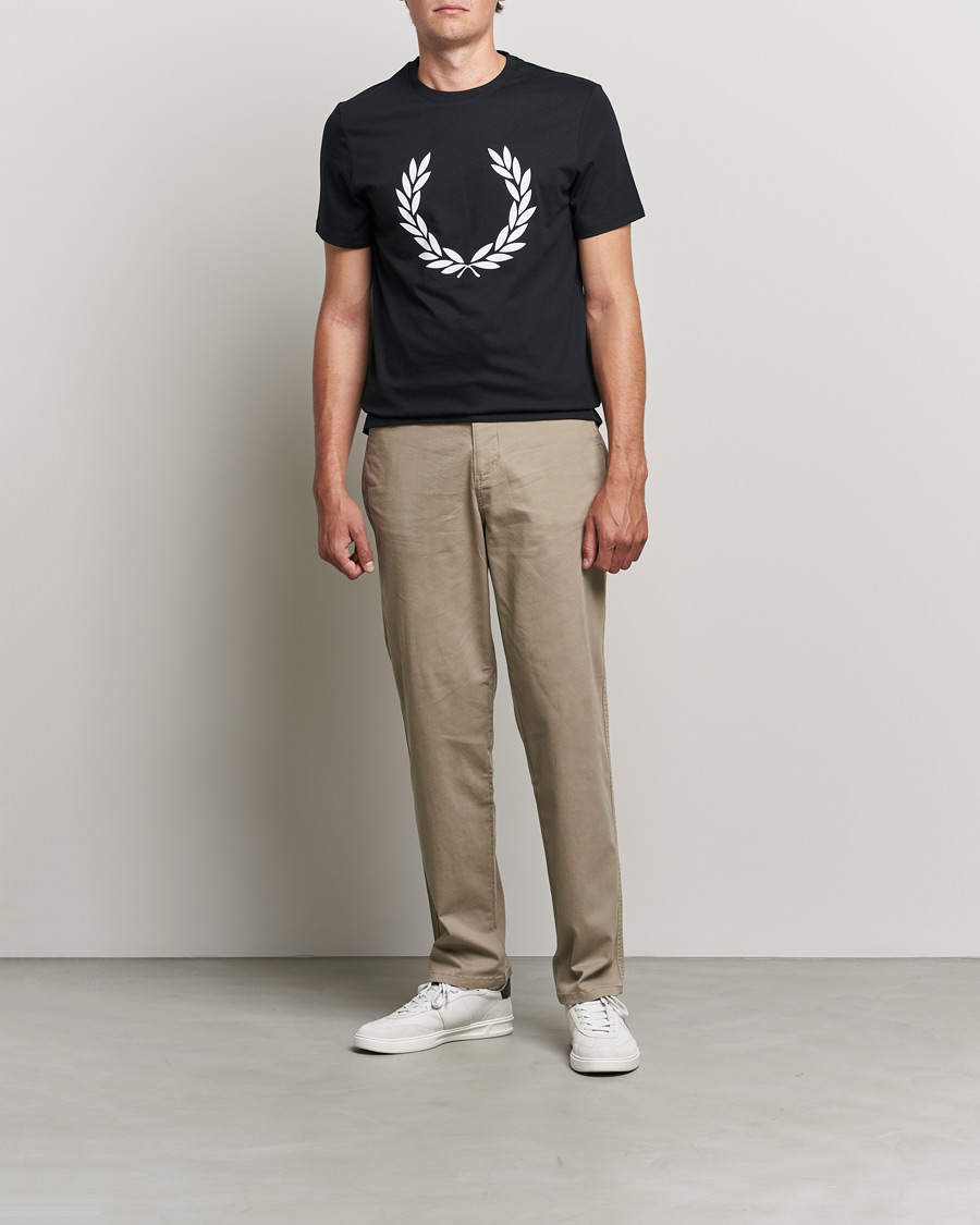 Herre | Fred Perry | Fred Perry | Laurel Wreath T-Shirt Black